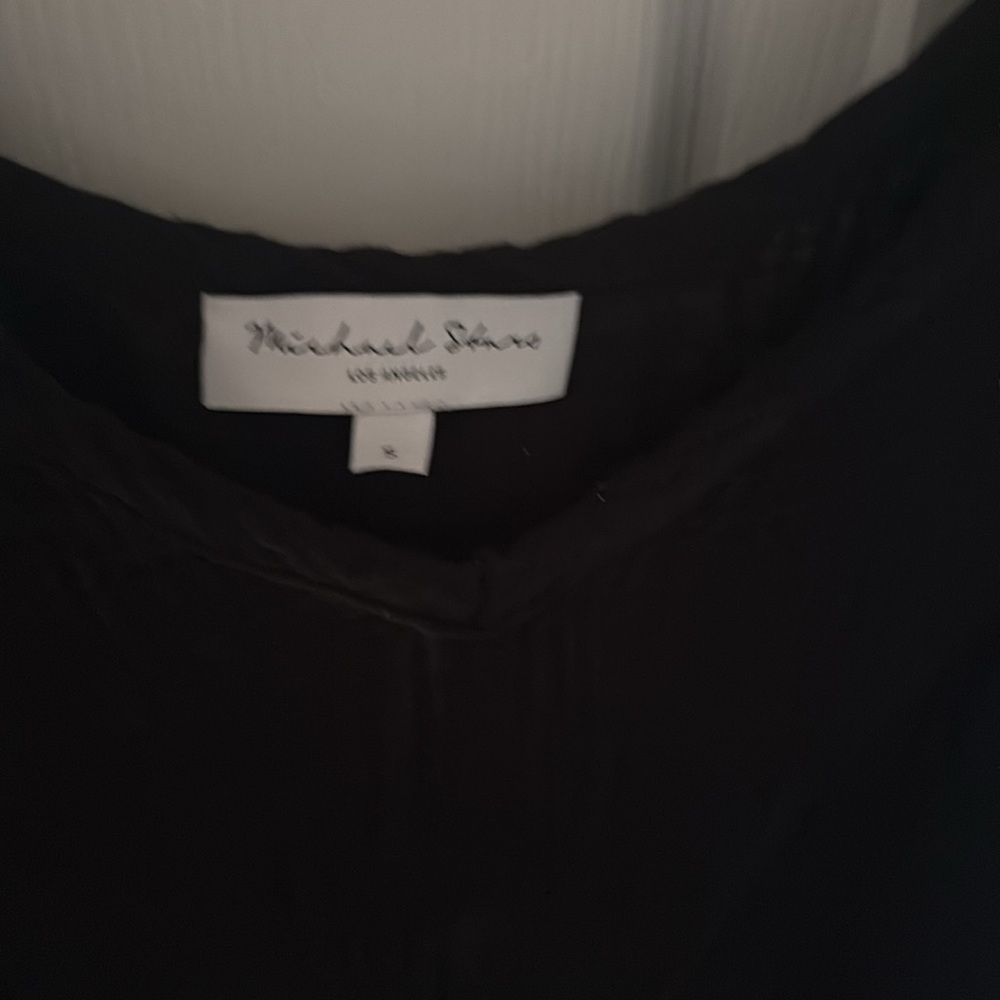 Michael Stars Black Ribbed Tank Top - Picture 2 of 4
